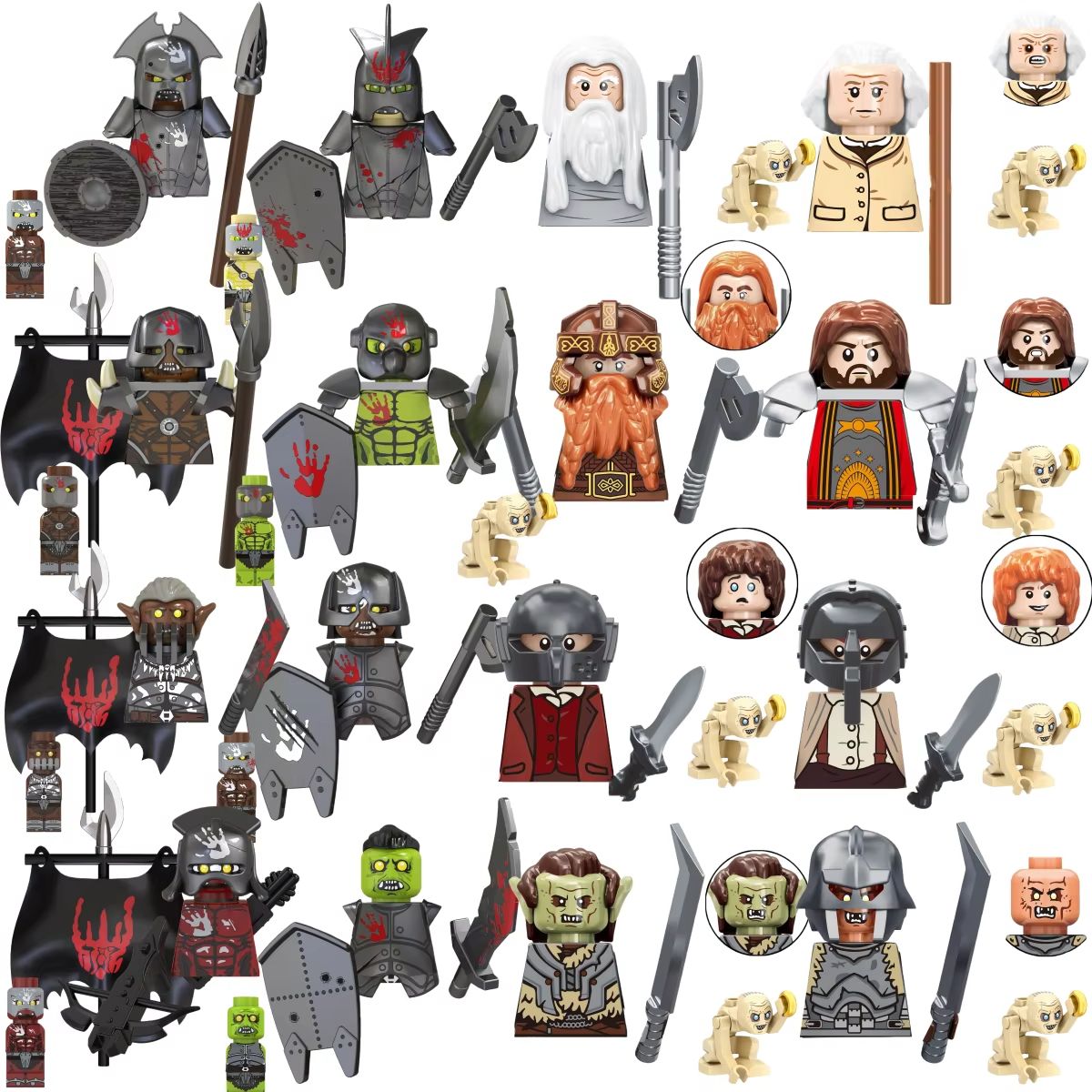 Model Kit Knight - Brinquedos de Figuras de Ação Mini