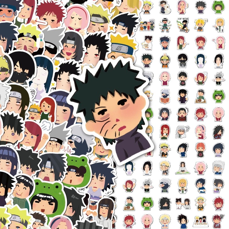 Model Kit Naruto - 85pcs Adesivos de Expressão Bidimensional do