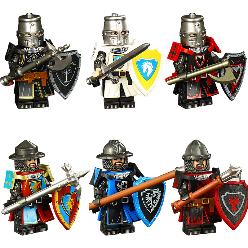 Model Kit Knight - ST3631-3636 Cavaleiro Sombrio Dragão de Fogo