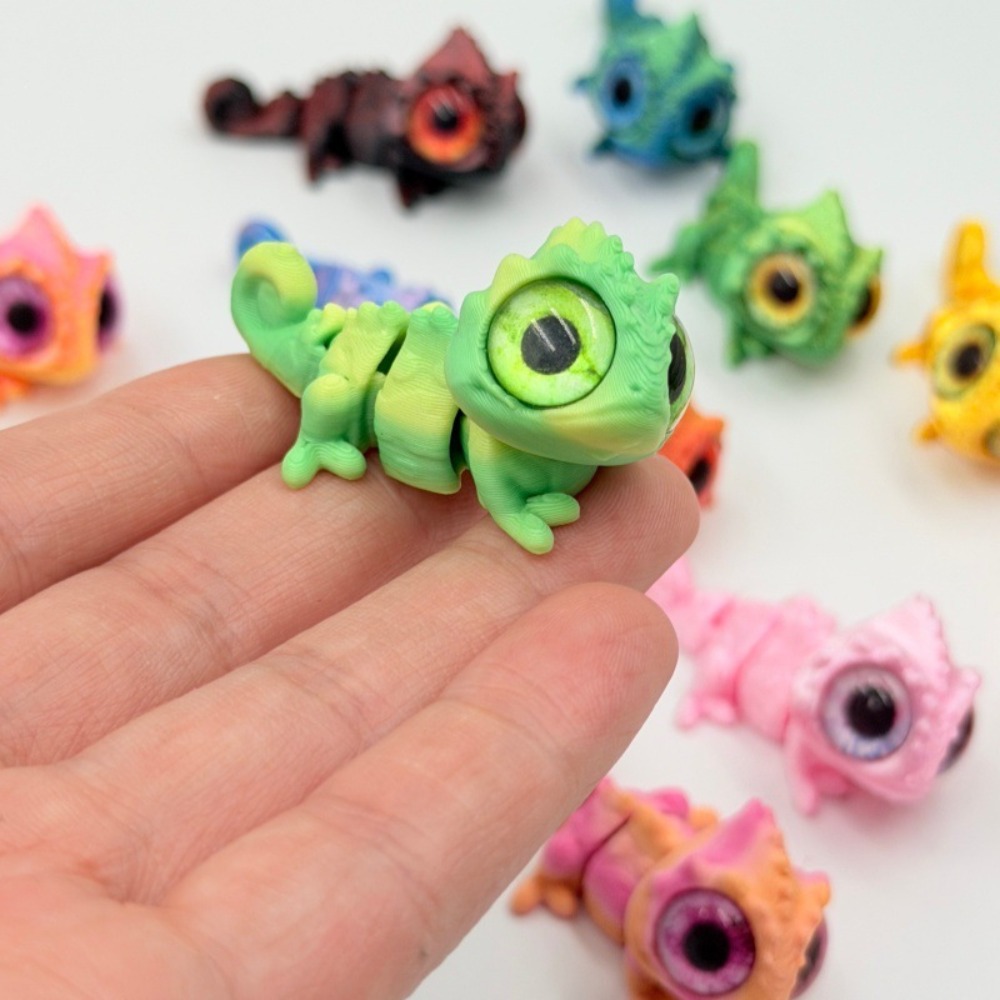 Model Kit Lizard - Miniaturas de Camaleão Impressas em 3D