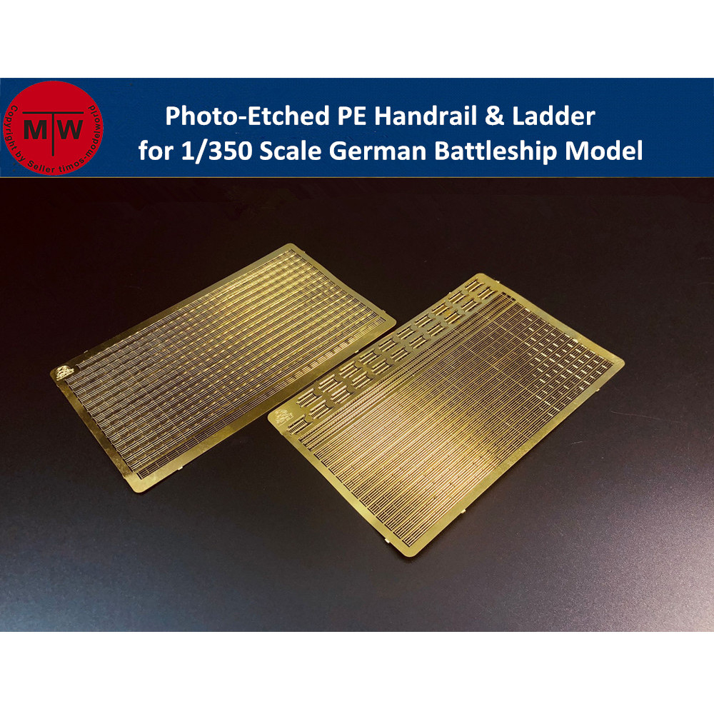 Photo Etch Brass - Escala 1/350 kit de corrimão e